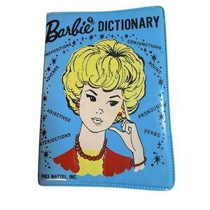 1963 Barbie Dictionary Websters Blue Vinyl Cover RARE‎ Vintage Book Collector